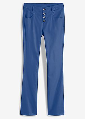 Bpc Bonprix Collection Women's Suit Trousers Uk 28 Blue Linen with