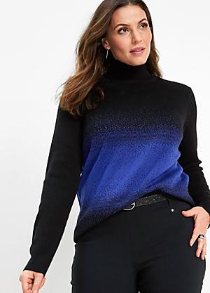 Plus size store polo neck jumpers