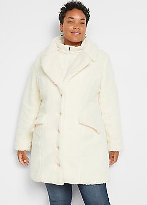 plus size white parka