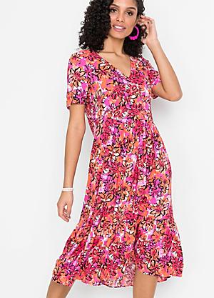 pink short sleeve dress