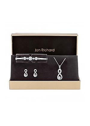 Jon Richard Silver Plated Pave Wave Leaf Bracelet - Jewellery from Jon  Richard UK