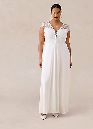 sachin and babi light blue dress Elegant Plus-Size White Dresses main image 1