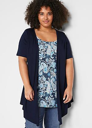 women's plus size short sleeve cardigan