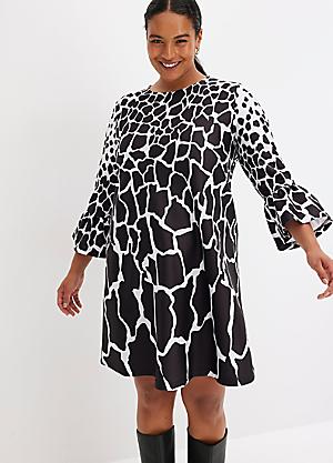 Shop for Black White Dresses Plus Size online at bonprix