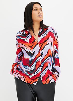 Ulovmi Women's Plus Size Tunic Top - Short Sleeve, Multicolor Pattern, Casual Summer Blouse (Size XX-Large) - View #9