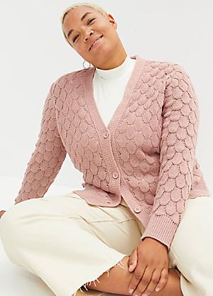 Light pink outlet plus size cardigan