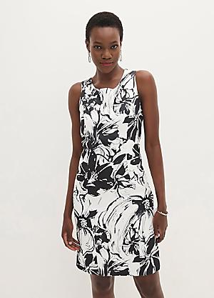 Black and white shift dresses uk hotsell