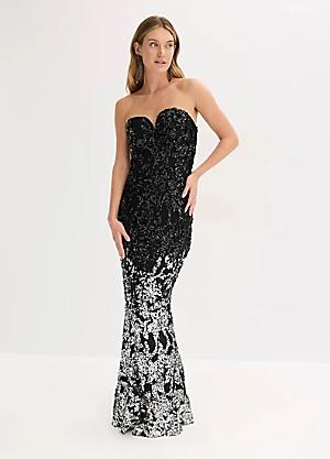 strapless open back dress Bonprix Brown Satin Leopard Ombre Maxi Shirt Dress UK 22  Reliked