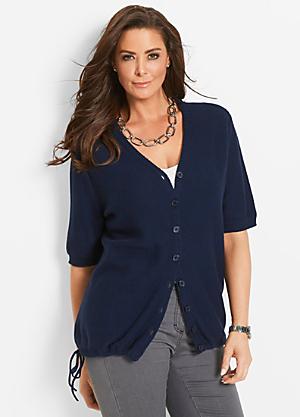 women's plus size short sleeve cardigan