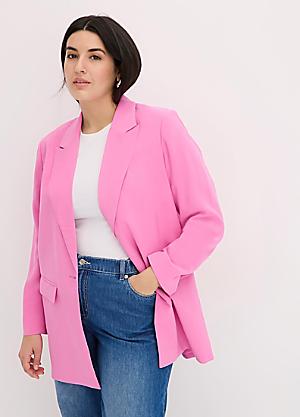 plus size pink blazer