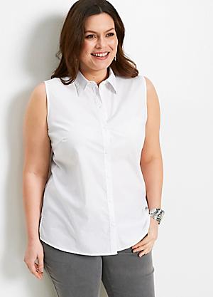 womens sleeveless tops plus size