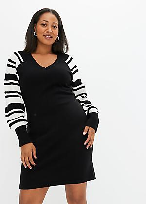 Black and white dress plus best sale