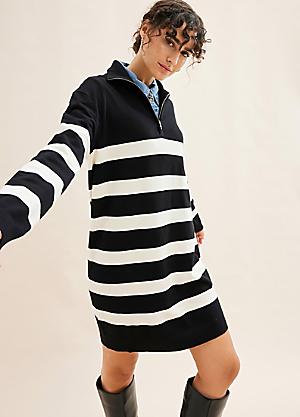 Black and white jersey dress best sale