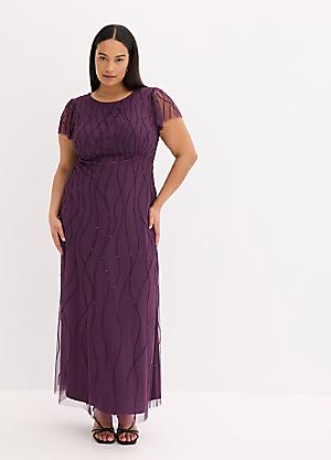 strapless open back dress Jamun A-Line Pleated Satin Indian Traditional Purple Tunic Dress main image 1