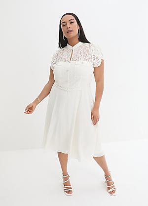 Shop for White Cream Shirt Dresses Dresses Plus Size Womens online at bonprix