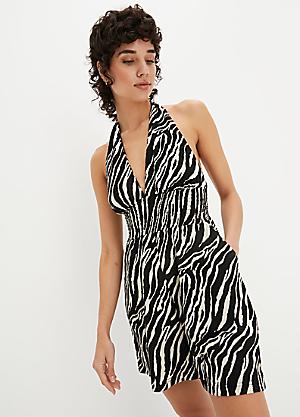 Black White Playsuits Striped Jumpsuits bonprix