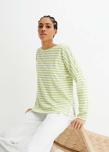 Boat Neck Top by bonprix