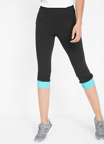 Contrast Hem Cropped Leggings by bonprix | bonprix