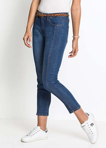 cropped stretch jeans