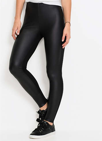 Elasticated Waist Faux Leather Leggings by bonprix | bonprix