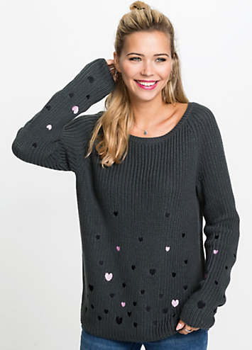 Heart jumper shop womens