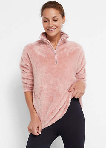 zip up fluffy fleece