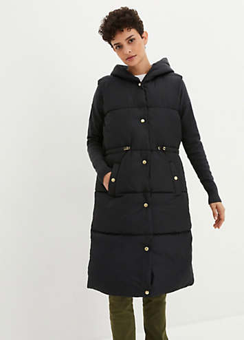 bonprix Long Padded Gilet