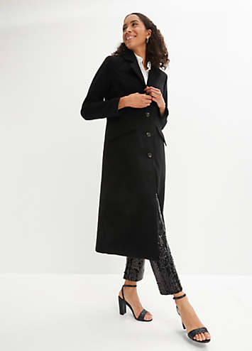 Long Wool Look Coat by bonprix | bonprix