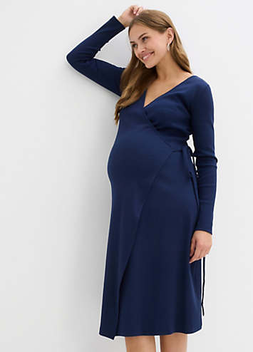 sachin and babi light blue dress Maternity Wrap Jersey Dress by bonprix