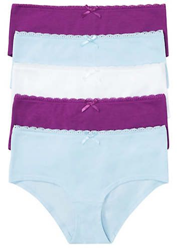 Pack of 5 Cotton Thongs by bonprix