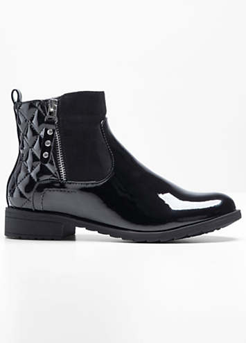 childrens patent ankle boots