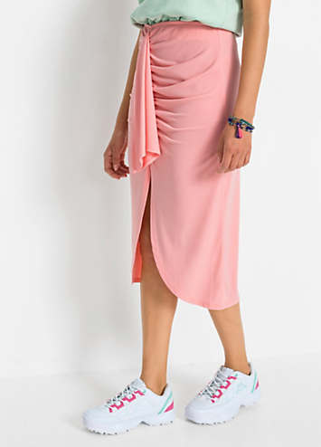 ruched front skirt