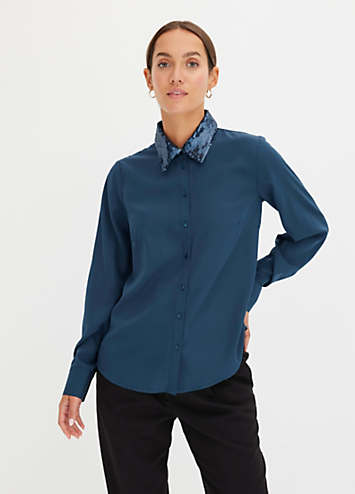 sequin collar top