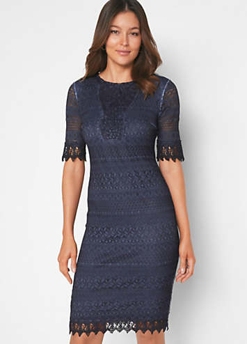 Short Sleeve Lace Shift Dress by bonprix | bonprix