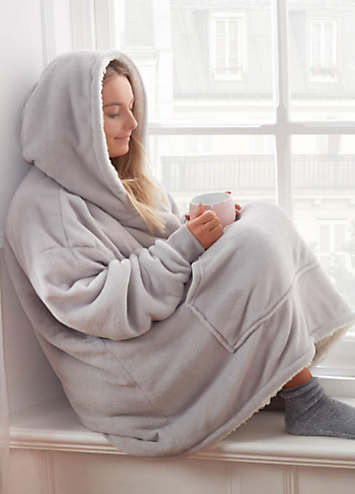 Sienna Coral Fleece Hoodie Blanket bonprix
