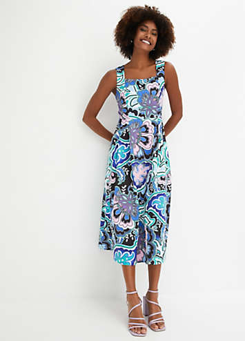 Sleeveless Printed Midi Sun Dress by bonprix bonprix