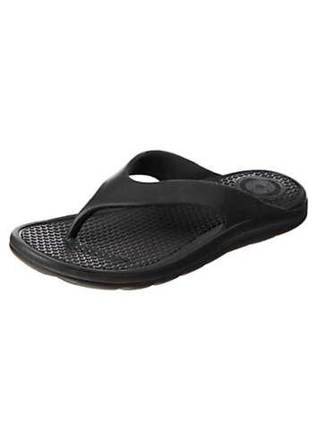 Totes SOLBOUNCE Mens Toe Post Sandals in Black | bonprix