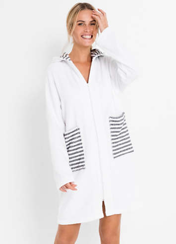 Ladies short zip store up dressing gowns