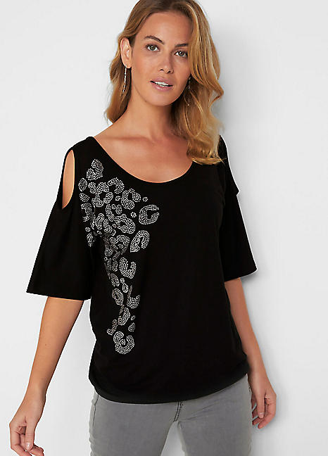 Bonprix cold shoulder tops sale