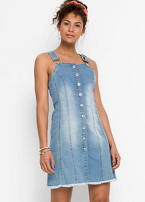 Denim Dungaree Dress by RAINBOW | bonprix