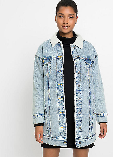 Short Sleeve Denim Jacket by bonprix