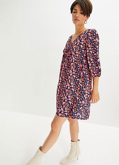 Floral Print Tunic Dress by bonprix