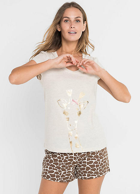 Giraffe Print Summer Pyjamas by bonprix | bonprix