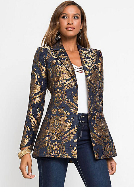 Long hot sale jacquard jacket