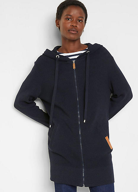 Hooded Zip Coatigan