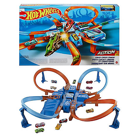 hot wheels cross crash track