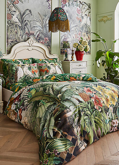 Joe Browns Totally Tropical 100 Cotton Sateen 200 Thread Count Duvet Cover Set