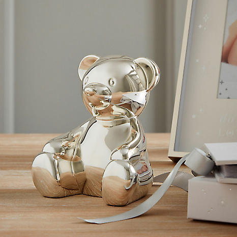 silver bear money box