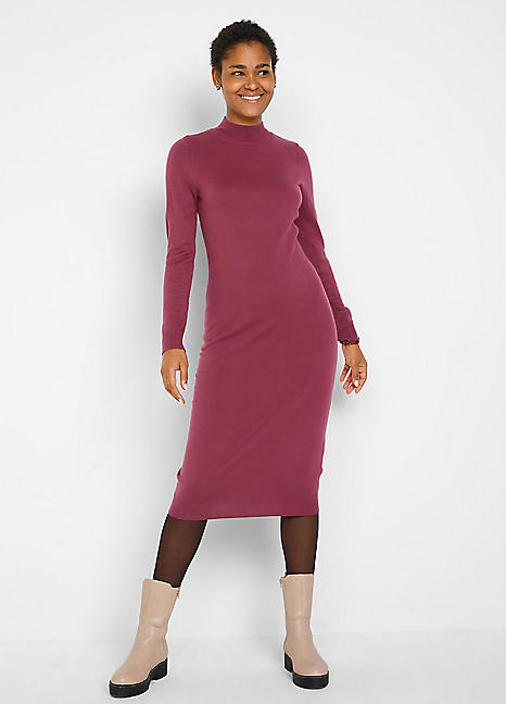 Knitted Turtleneck Dress by bonprix bonprix