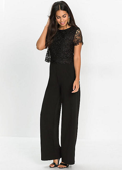 Lace Bodice Jumpsuit by bonprix bonprix